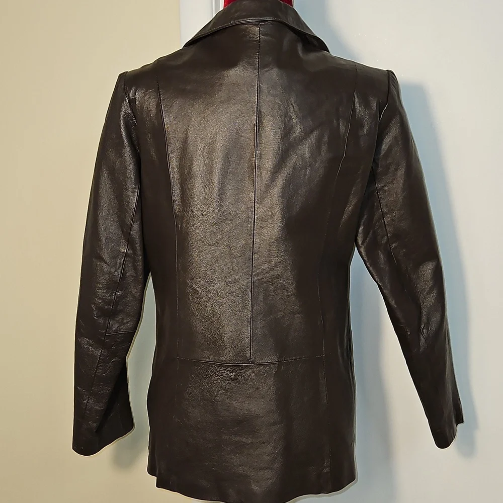 Women's Sable Brown Leather Jacket Size 8